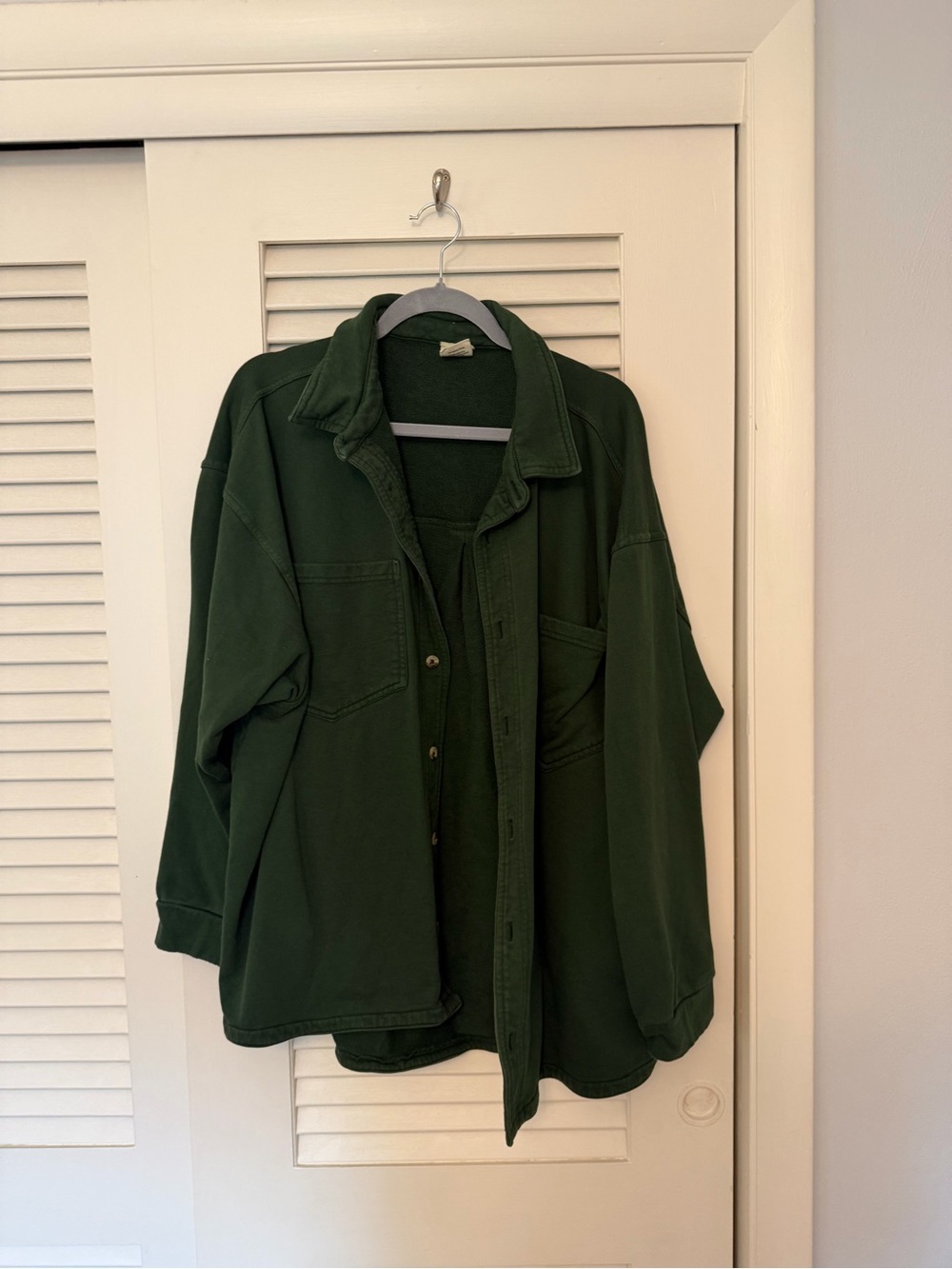 Maggie’s Organics Organic Cotton Fair Trade Oversized Shacket XL Green